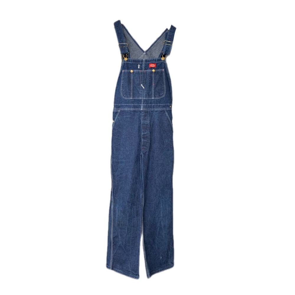 Dickies Blue Denim Carpenter Overalls — Size 34x30 — Made in USA